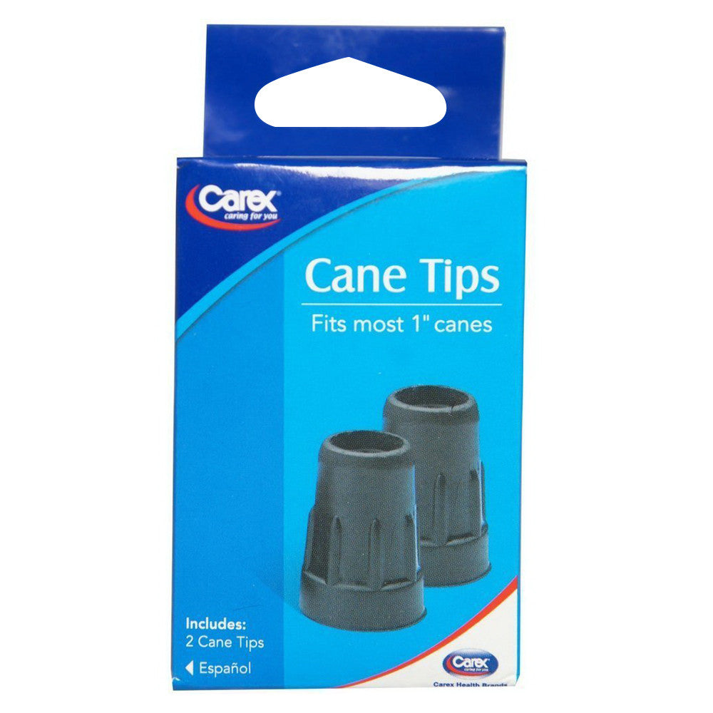 Carex Cane Tips 1 Inch, Black #A720-00 - 1 Pair